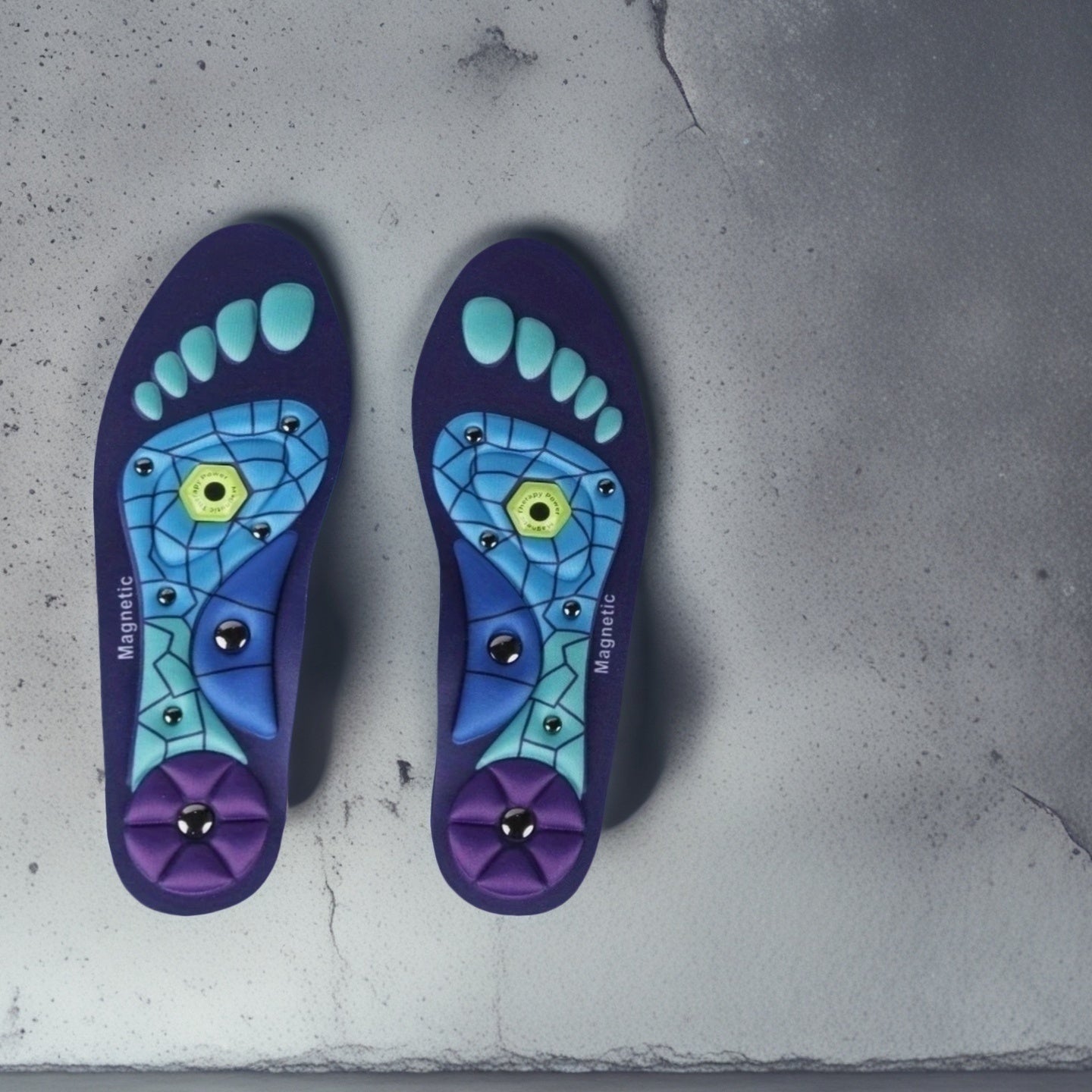 Magnetic Massage Insoles for Enhanced Circulation & Stress - Ergonomic Arch Support, Breathable Design, Comfortable for Long-Term Wear, Ideal for Commuting & Walking, Foot Care, Comfortable Footwear, Durable Construction
