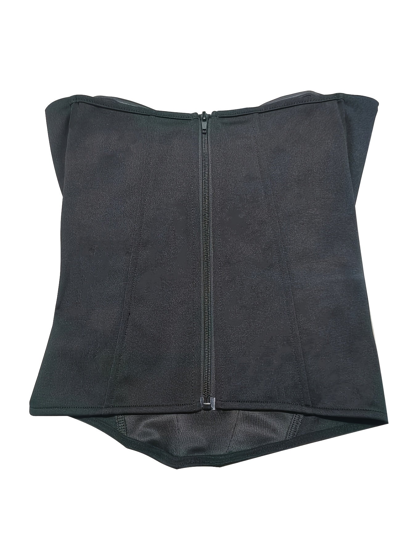 Elegant Off-Shoulder Corset Tank Top - Slim Fit, Fishbone Support, Solid Black, Stretchy Polyester Blend, Machine Washable, Women’s Fashion Essential