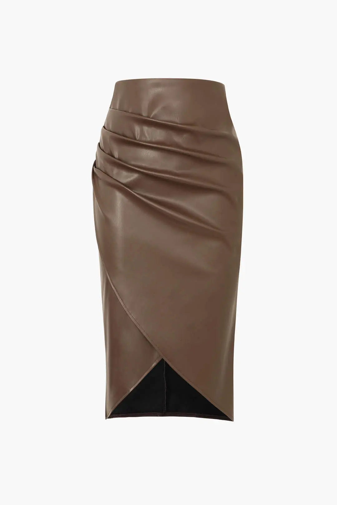 Clémence - Elegant Rynket Design Midi Nederdel til Kvinder-Skirts-Zuruz-Kaffe-XS-Zuruz