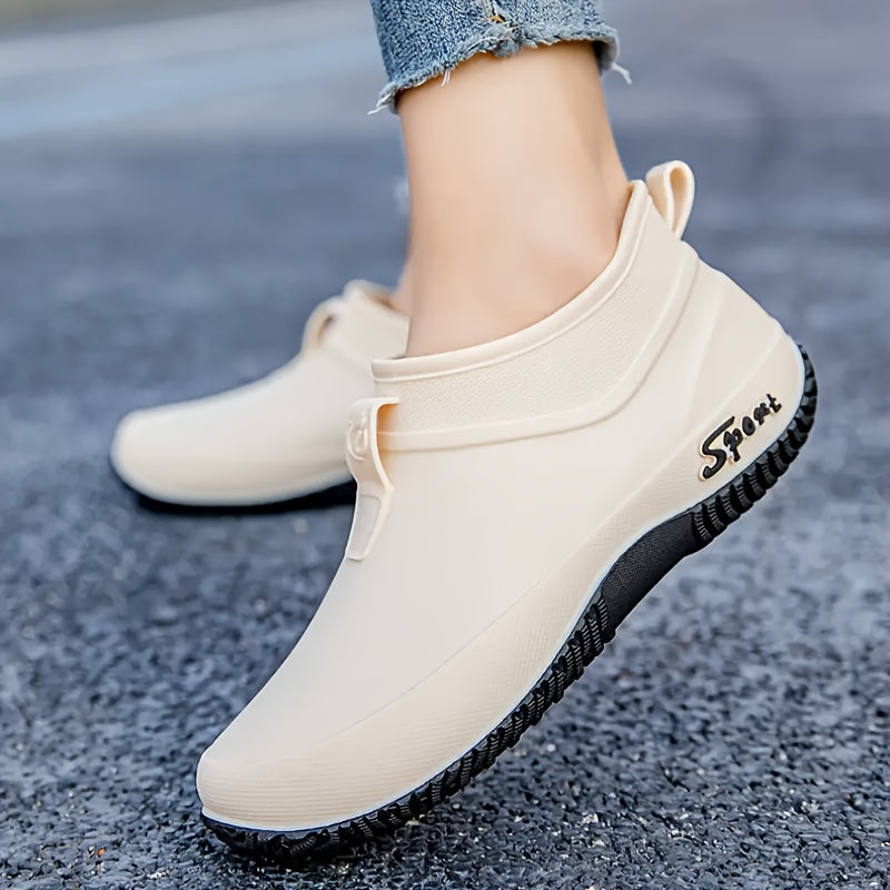 Women'S Stylish Rain Boots - Low Cut, Short Tube, Fashionable Slip-Ons with Anti-Slip Soles, Rubber Shoes, Thick Sole for All Seasons, Work Boots|Fashionable Footwear|Durable Rubber Boots