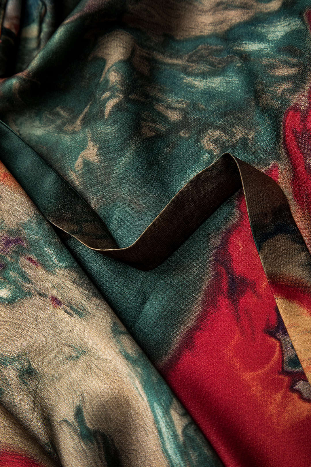 Octavia – Luksuriøst Satin Blomsterlook Kvinde Nederdel med Bindebånd-Skirts-Zuruz-Zuruz