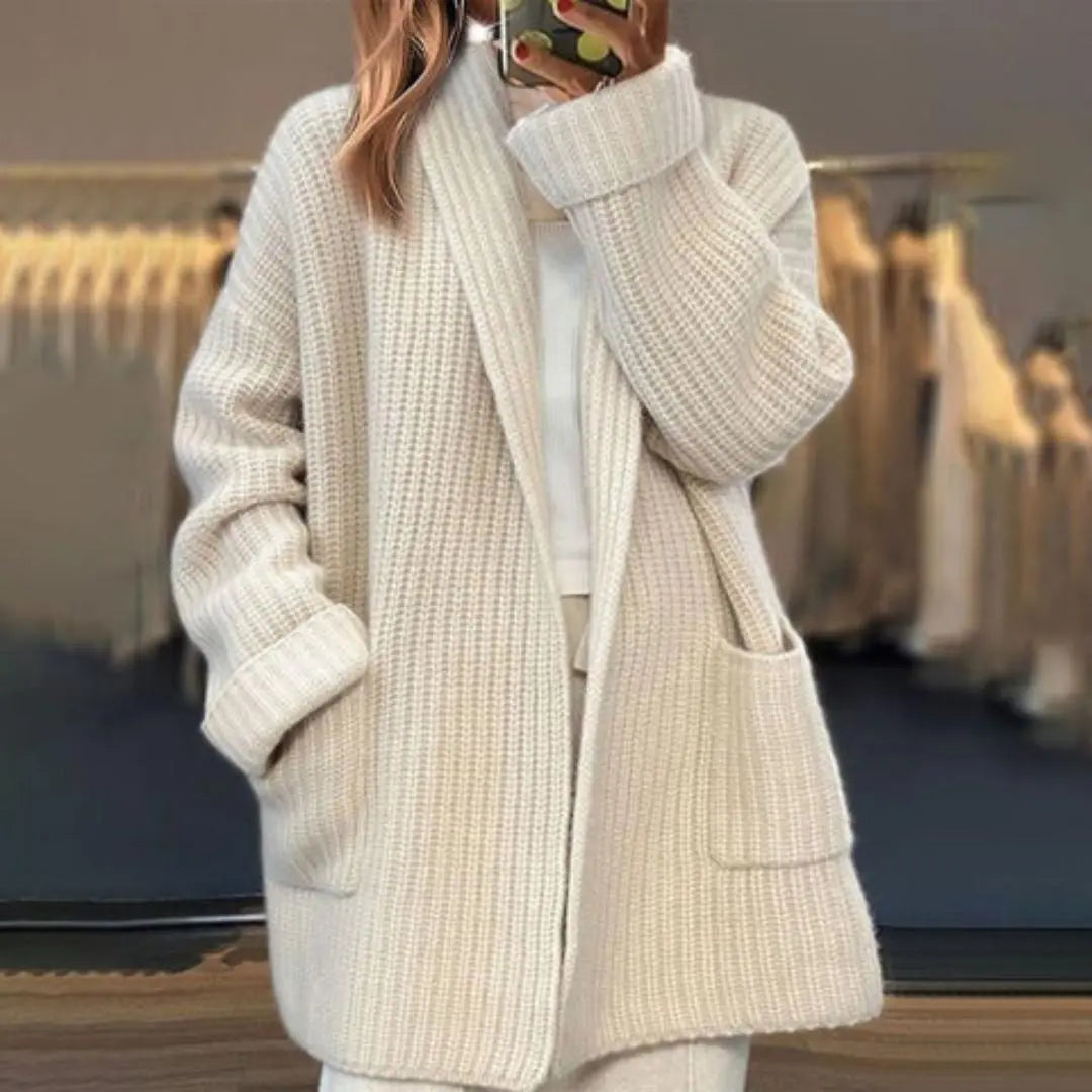 Vesperina - Varm Elegance til Alle Sæsoner Kvinde Lang Cardigan-Cardigans-Zuruz-Zuruz