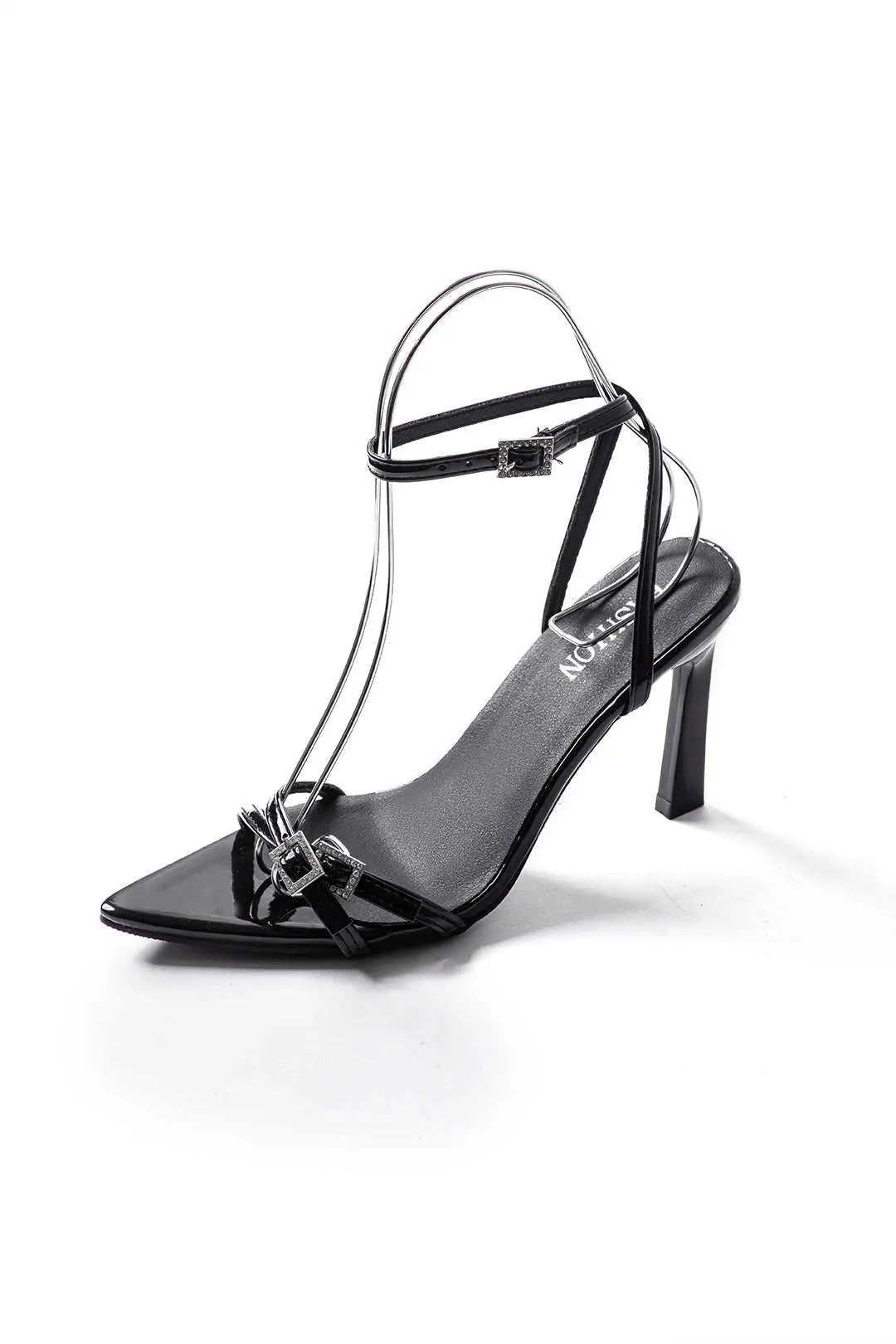 Hannelore – Glitrende Aftenkjole Stil Rhinestone Kvinde Højhælede-Heels-Zuruz-Sort-4-Zuruz