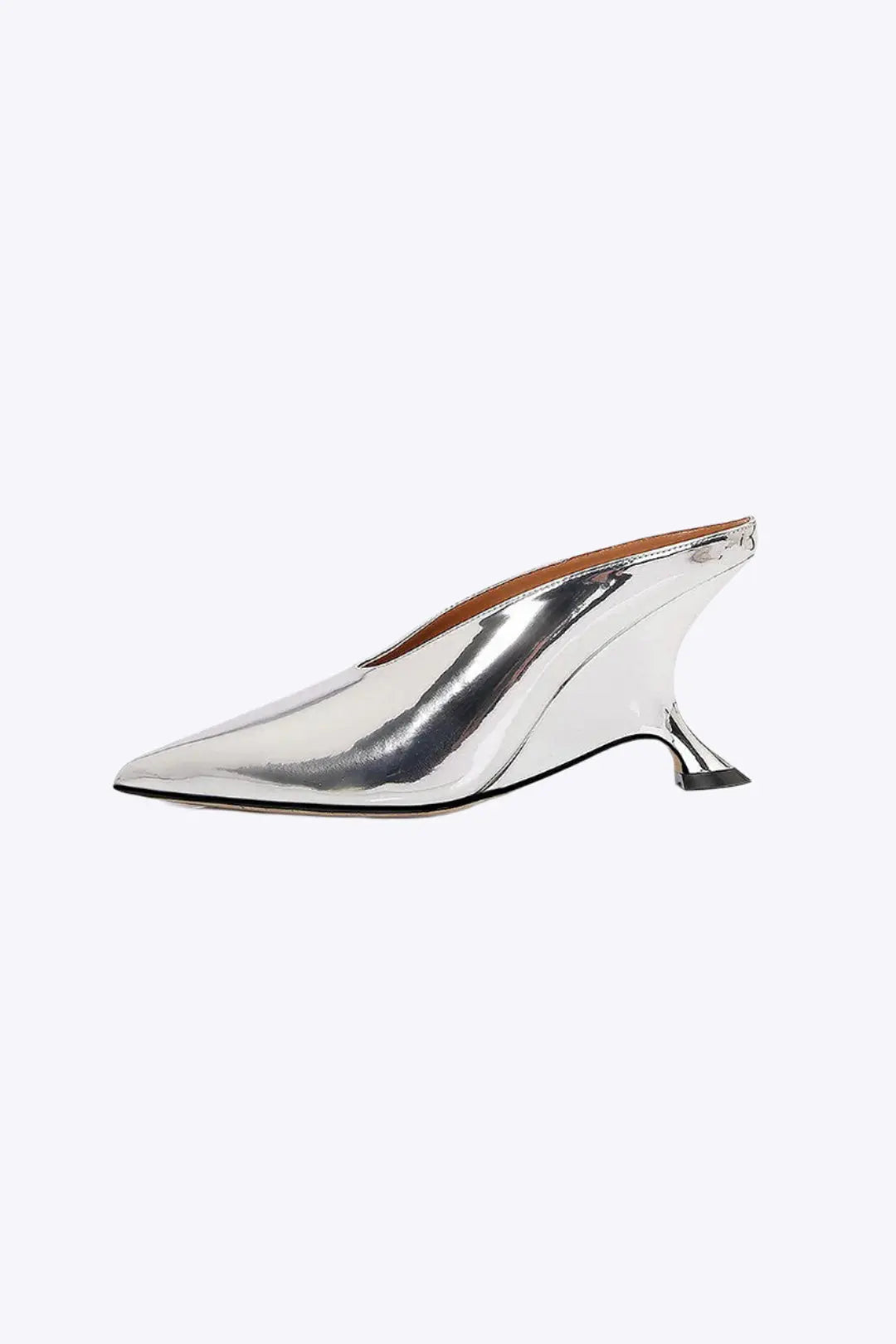 Hannelore – Chic Spidse Metalisk Lave Kvindehæle-Heels-Zuruz-Sølv-4-Zuruz