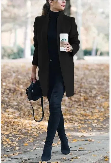 Brynja - Tidløs Vinter Chic Kvinde Modejakke-Jackets/ blazers-Zuruz-Sort-S-Zuruz