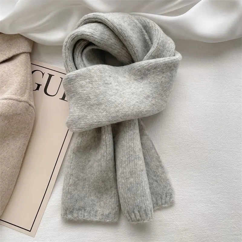 Ottavia - Allround Strikket Kvinde Halstørklæde-Scarf-Zuruz-Grå-160X22 cm-Zuruz