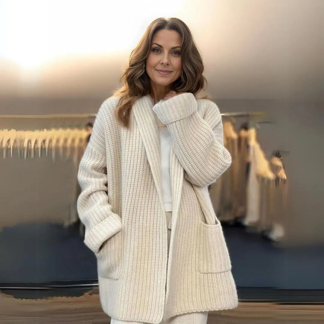 Vesperina - Varm Elegance til Alle Sæsoner Kvinde Lang Cardigan-Cardigans-Zuruz-Zuruz