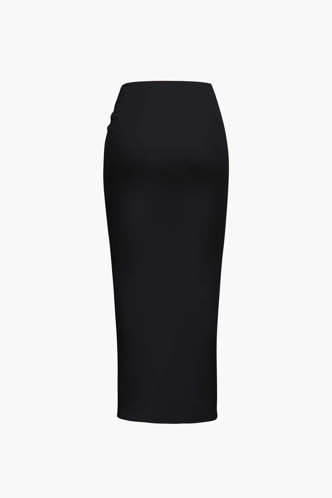 Paloma - Knudedetaljeret Slids Design Strikket Midi Nederdel til Kvinder-Skirts-Zuruz-Zuruz