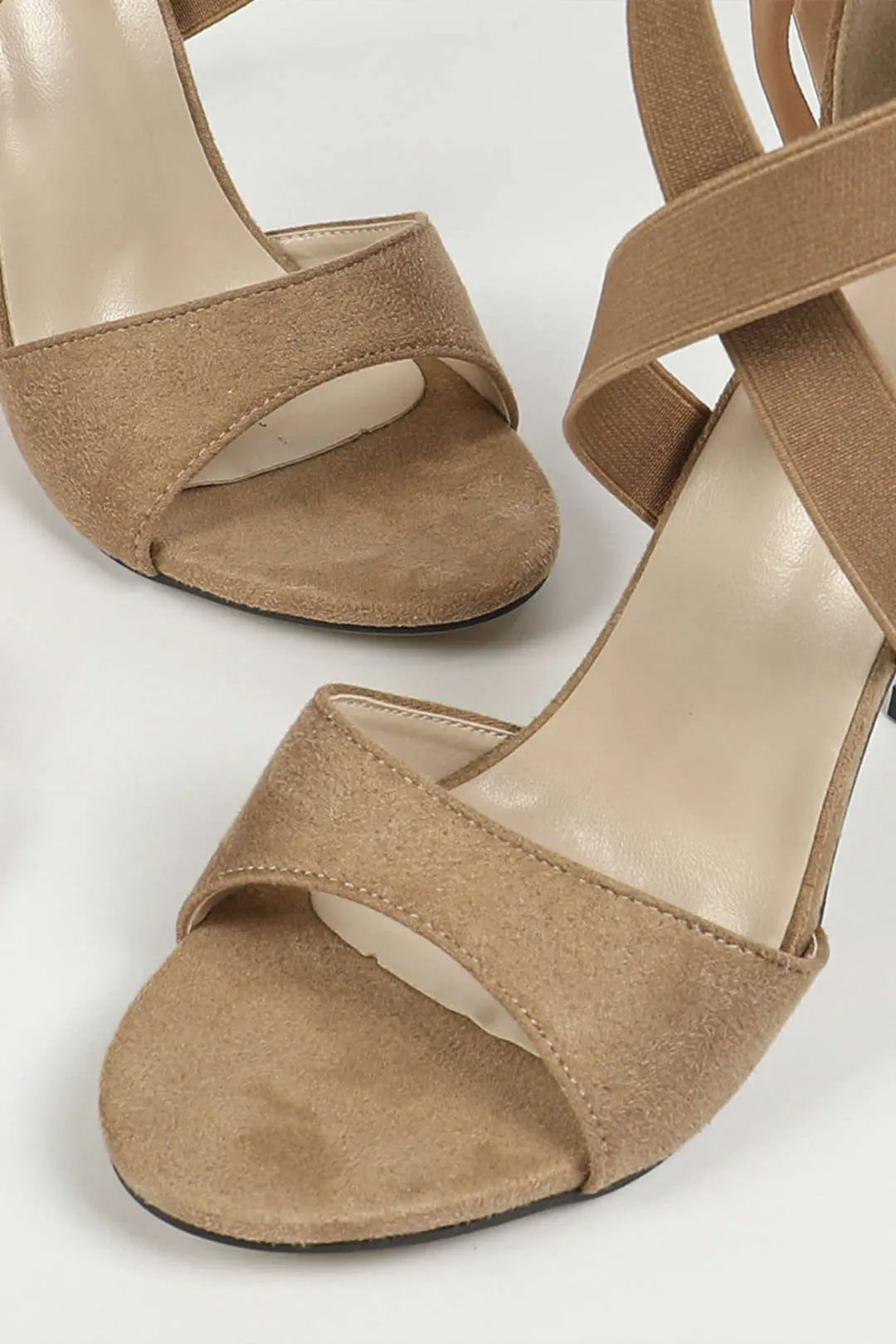 Natalia – Faux Ruskind Krydsede Snørebånd Kvinde Hæle-Heels-Zuruz-Zuruz