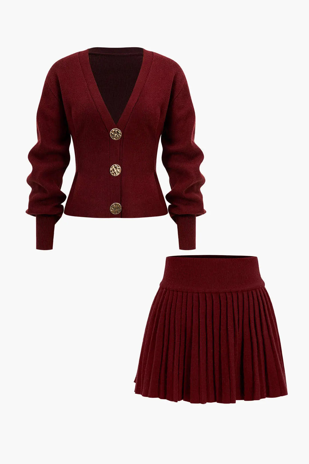 Salomea - Stilfuld V-hals Knap Kvinde Cardigan-Cardigans-Zuruz-Zuruz