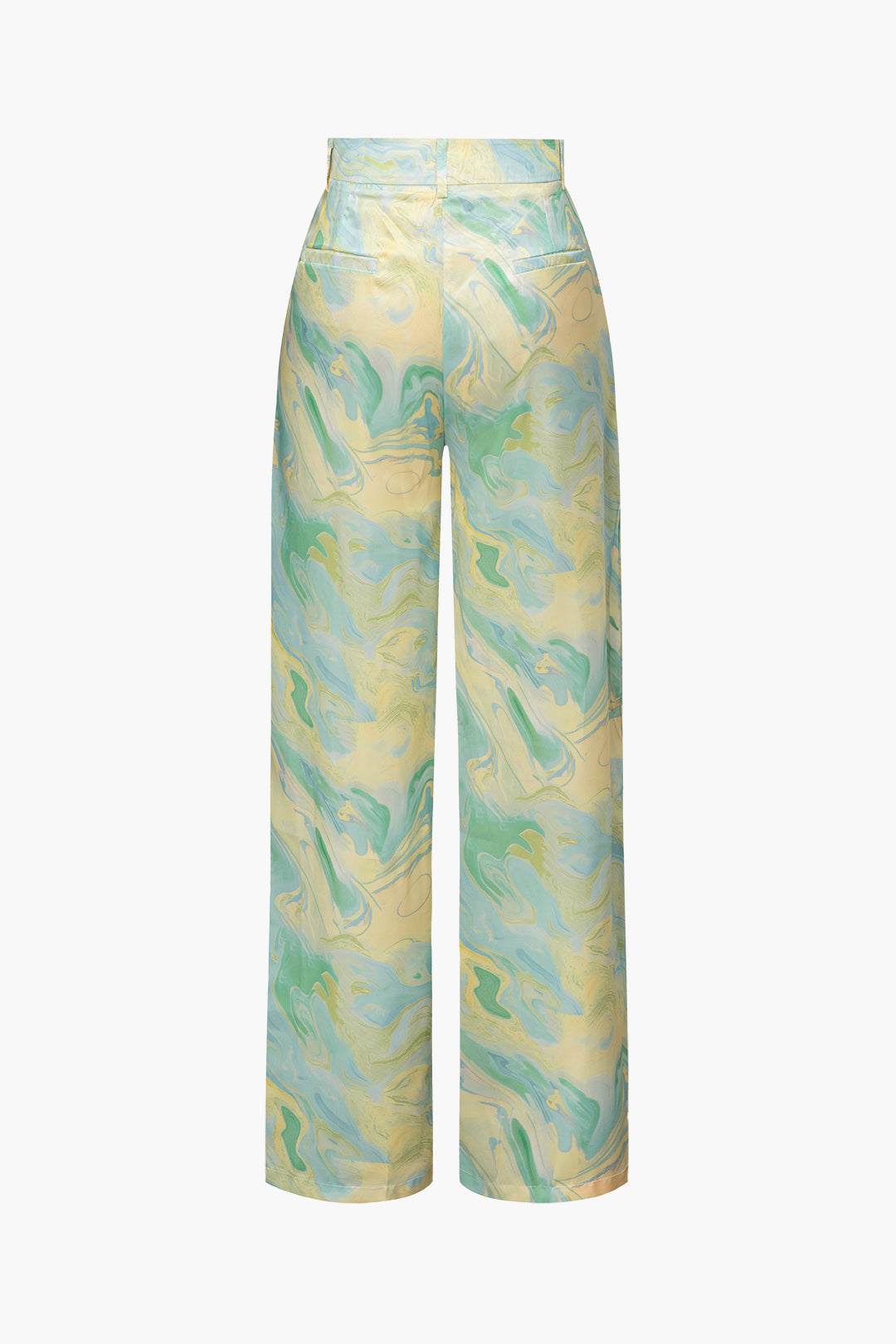 Juliana – Elegant marmorprint dame bukser i fuld længde-Pants-Zuruz-Zuruz