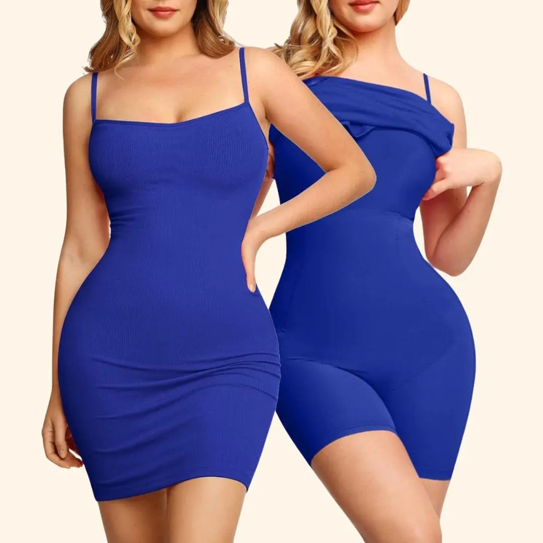Rahima – Sømløst korsetdesign dame midikjole-Shapewear-Zuruz-Blå-S-Zuruz
