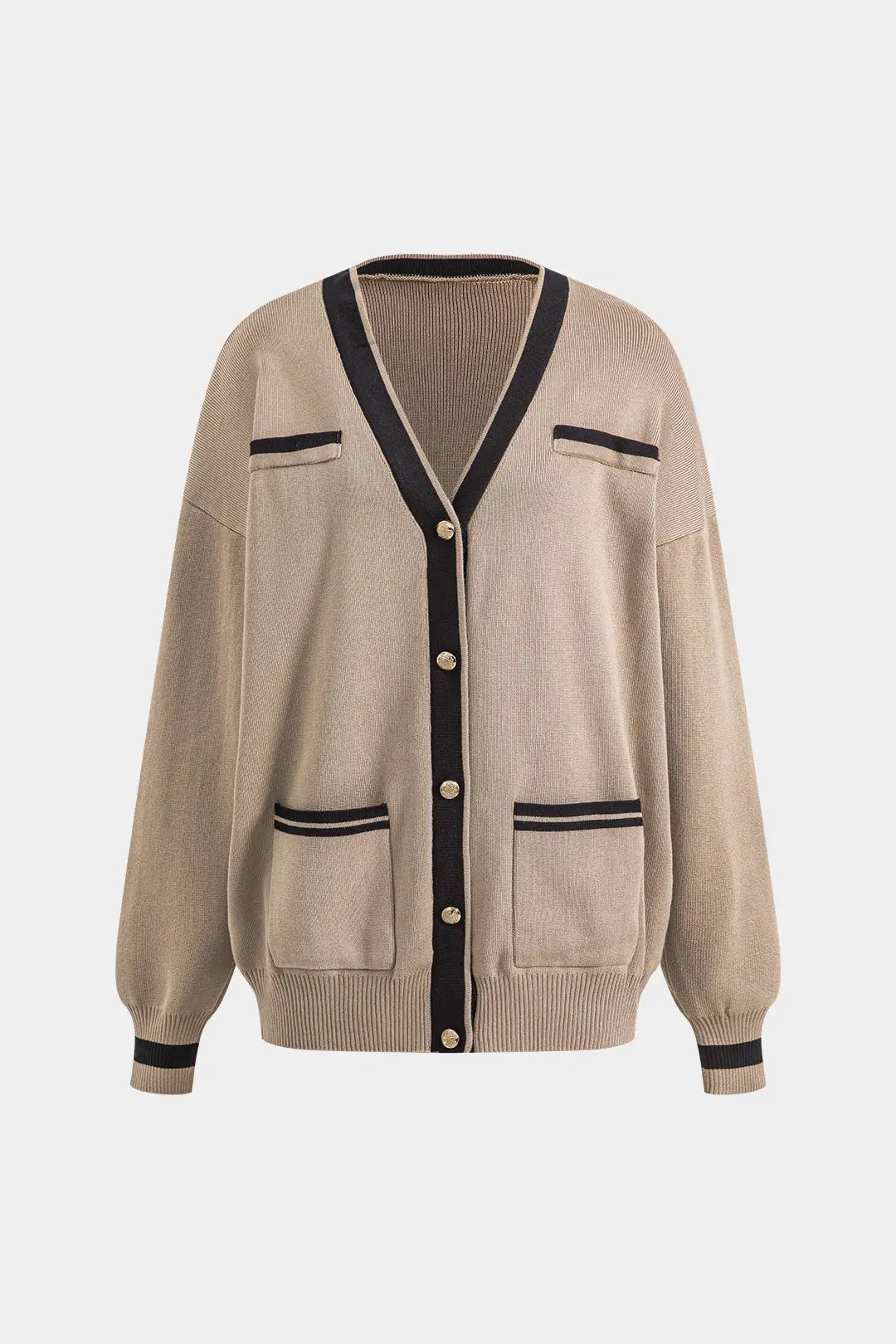 Ysabel – Strikket Knap-lomme Kvinde Cardigan og Nederdel Sæt-Cardigans-Zuruz-Zuruz