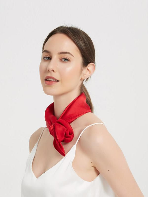 Dragana – Blød satin glans dame firkantet tørklæde-Scarf-Zuruz-Zuruz