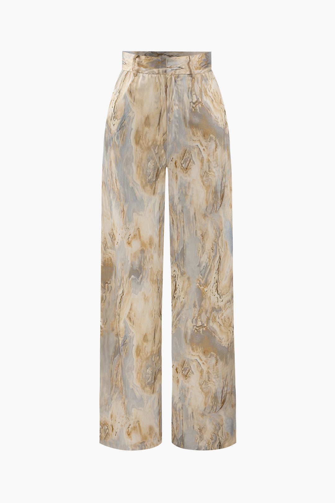 Juliana – Elegant marmorprint dame bukser i fuld længde-Pants-Zuruz-Beige-XXS-Zuruz