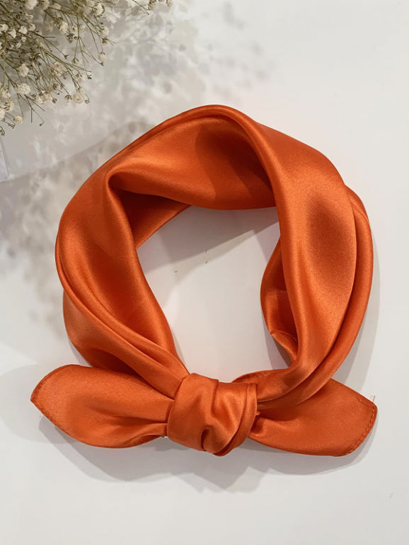 Milica – Tidløs farveharmoni dame firkantet tørklæde-Scarf-Zuruz-Orange-53 cm × 53 cm-Zuruz