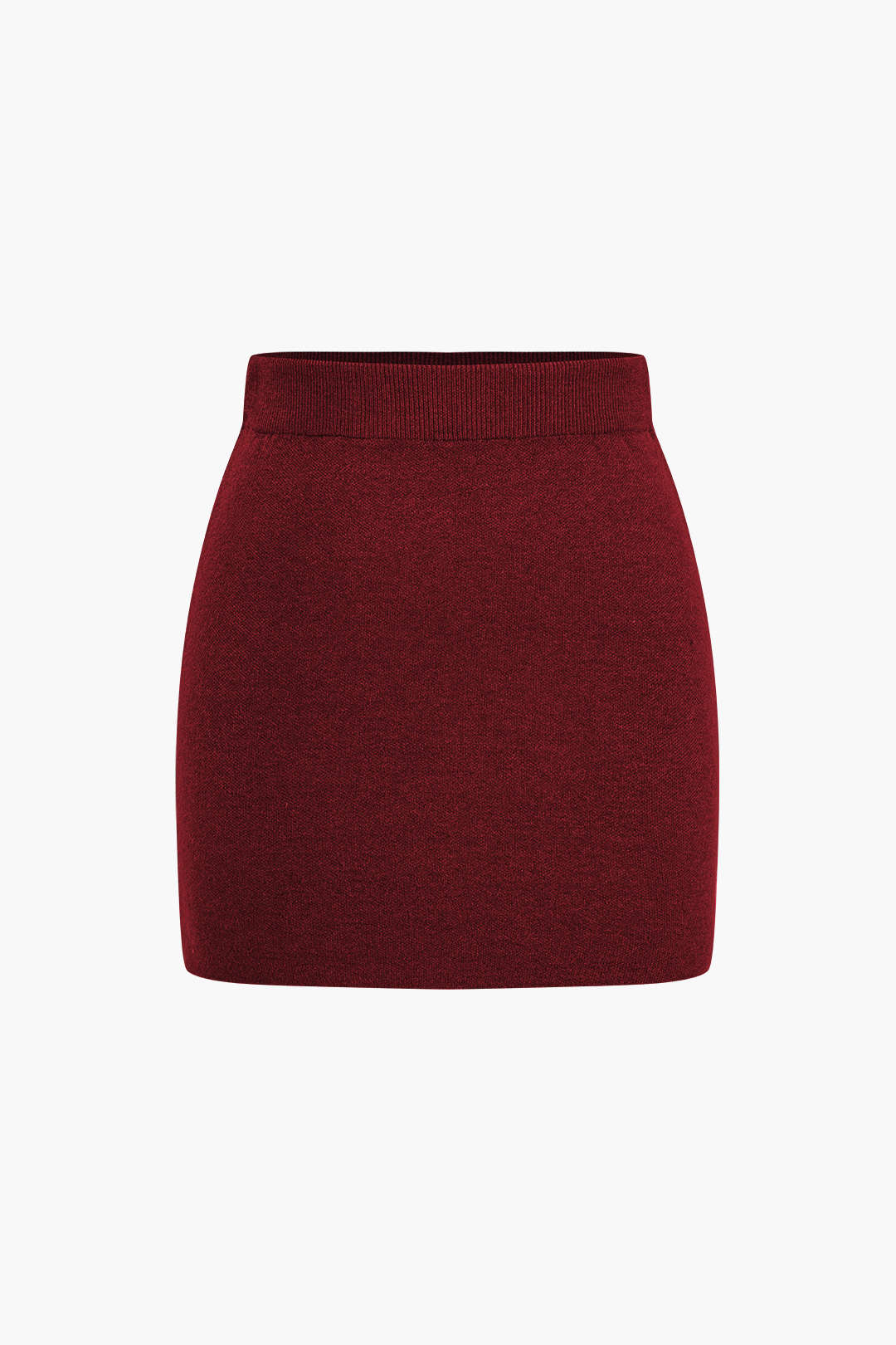 Moira - Elegant Ensfarvet Strikket Mini Nederdel til Kvinder-Skirts-Zuruz-Rødbrun-S-Zuruz