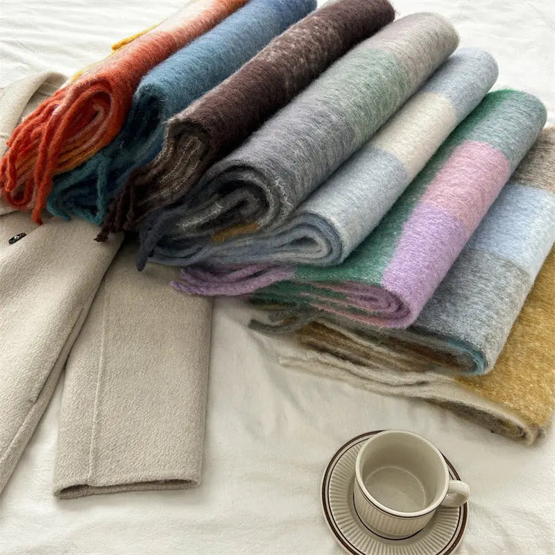 Ornella - Stilfuldt Strikket Kvinde Halstørklæde-Scarf-Zuruz-Zuruz