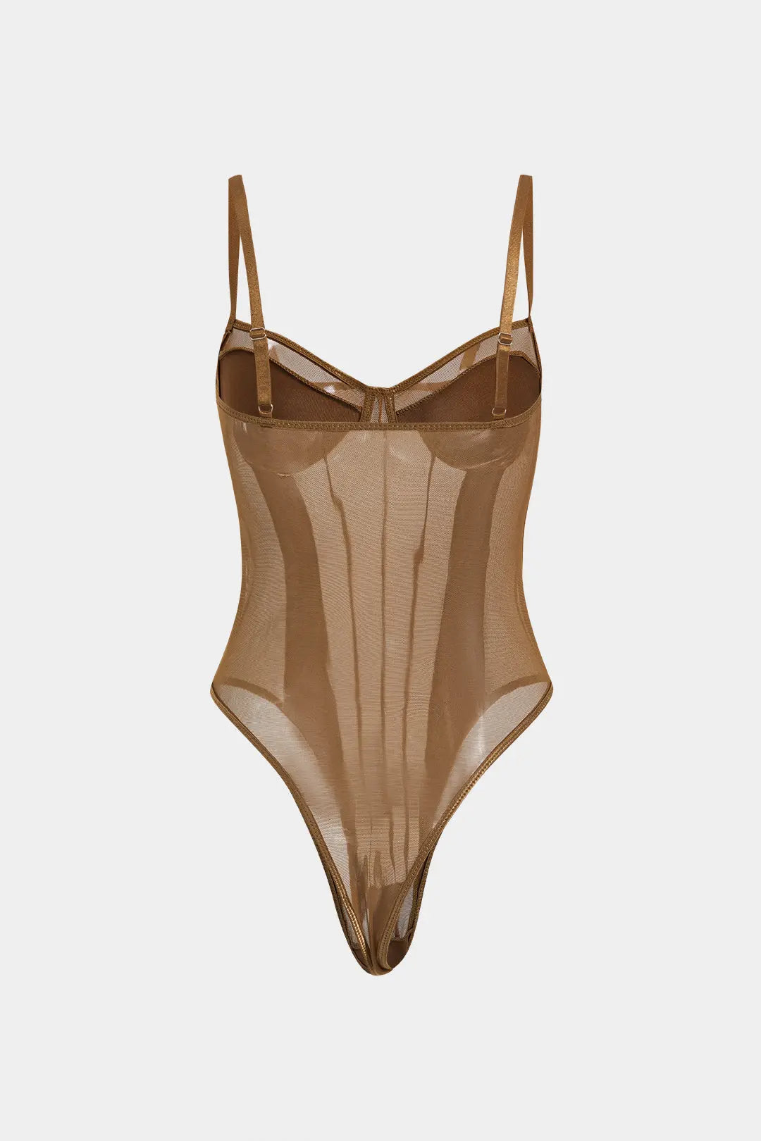 Delphine – Sexet rygfri mesh dame gennemsigtig korset bodysuit-Bodysuit-Zuruz-Zuruz