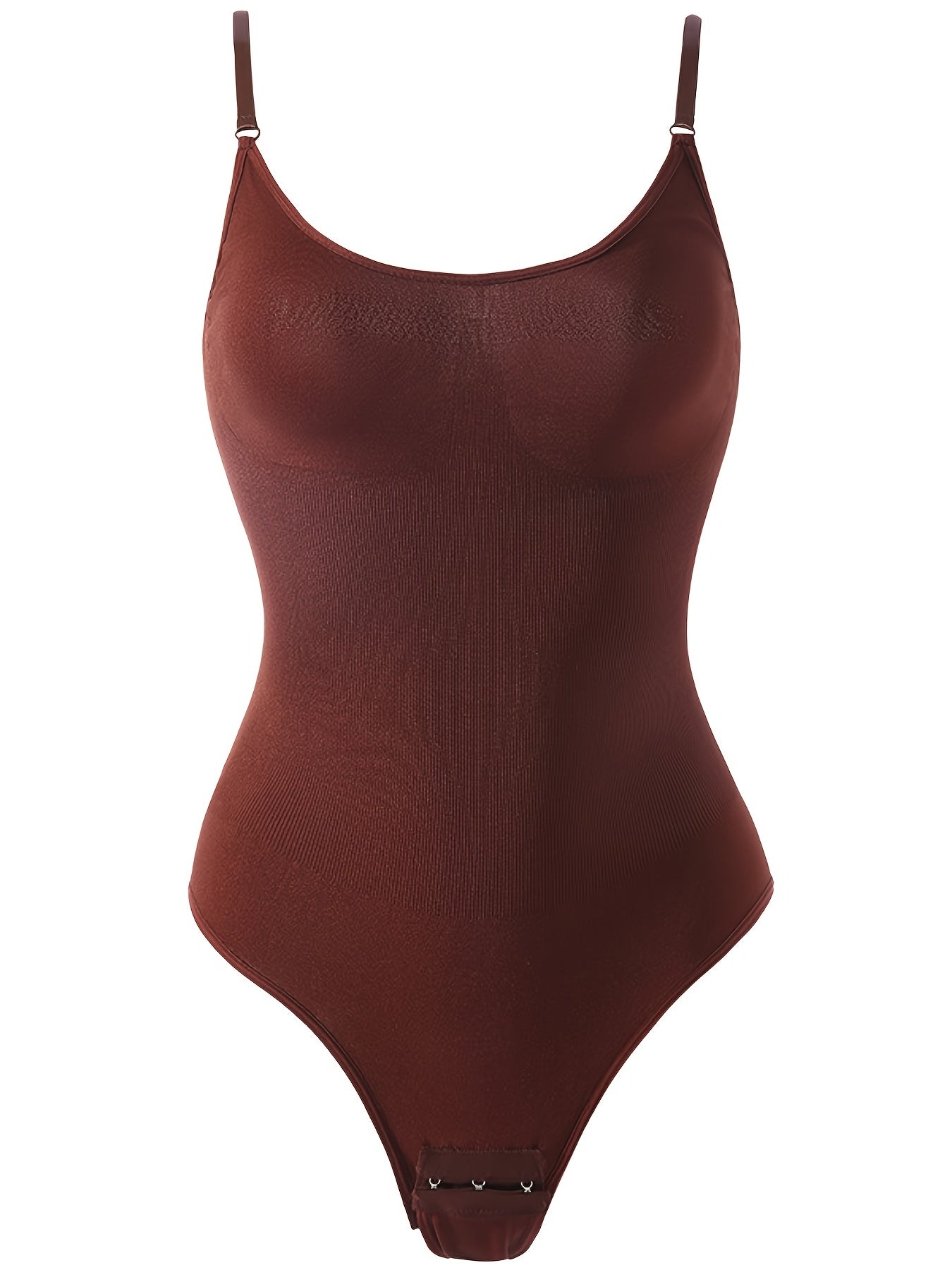 Women's Slimming Body Shaper Jumpsuit - XS to XXL, Tummy Control & Hip Lifting, Elastic Waist, Brown, Soft Nylon Blend, Hand Wash or Dry Clean, Comfort Undergarment | Sleek Shapewear | Durable Fabric