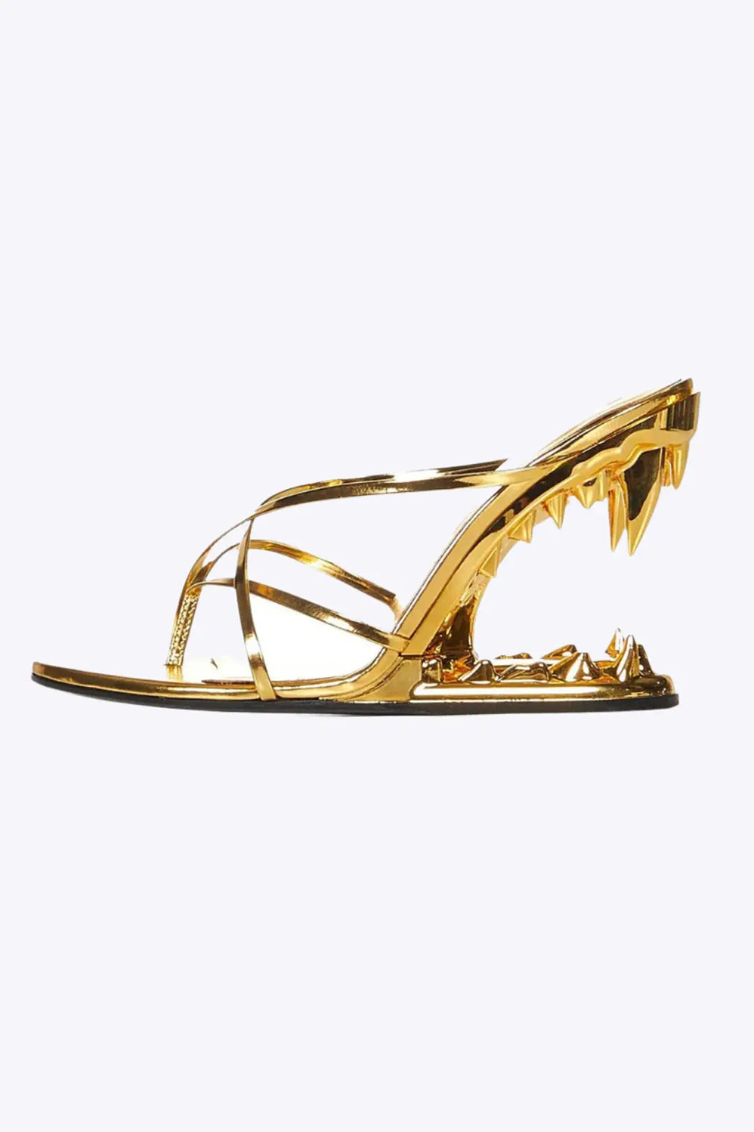 Eudora – Edgy Kvindehæle med Hajtands-detaljer-Heels-Zuruz-Guld-4-Zuruz