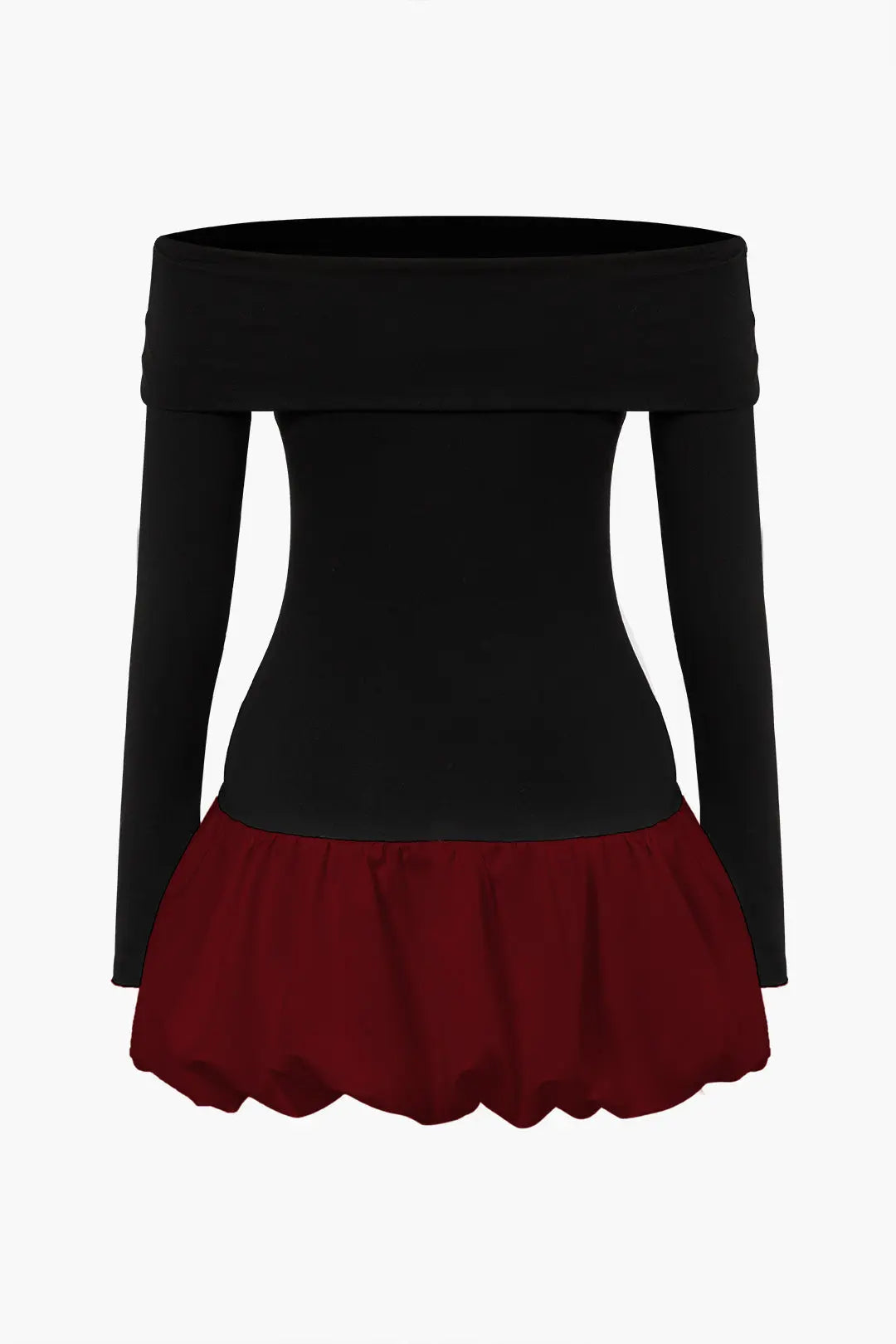 Jolanda - Off-Shoulder Patchwork Mini Kjole til Kvinder-Dresses-Zuruz-Zuruz
