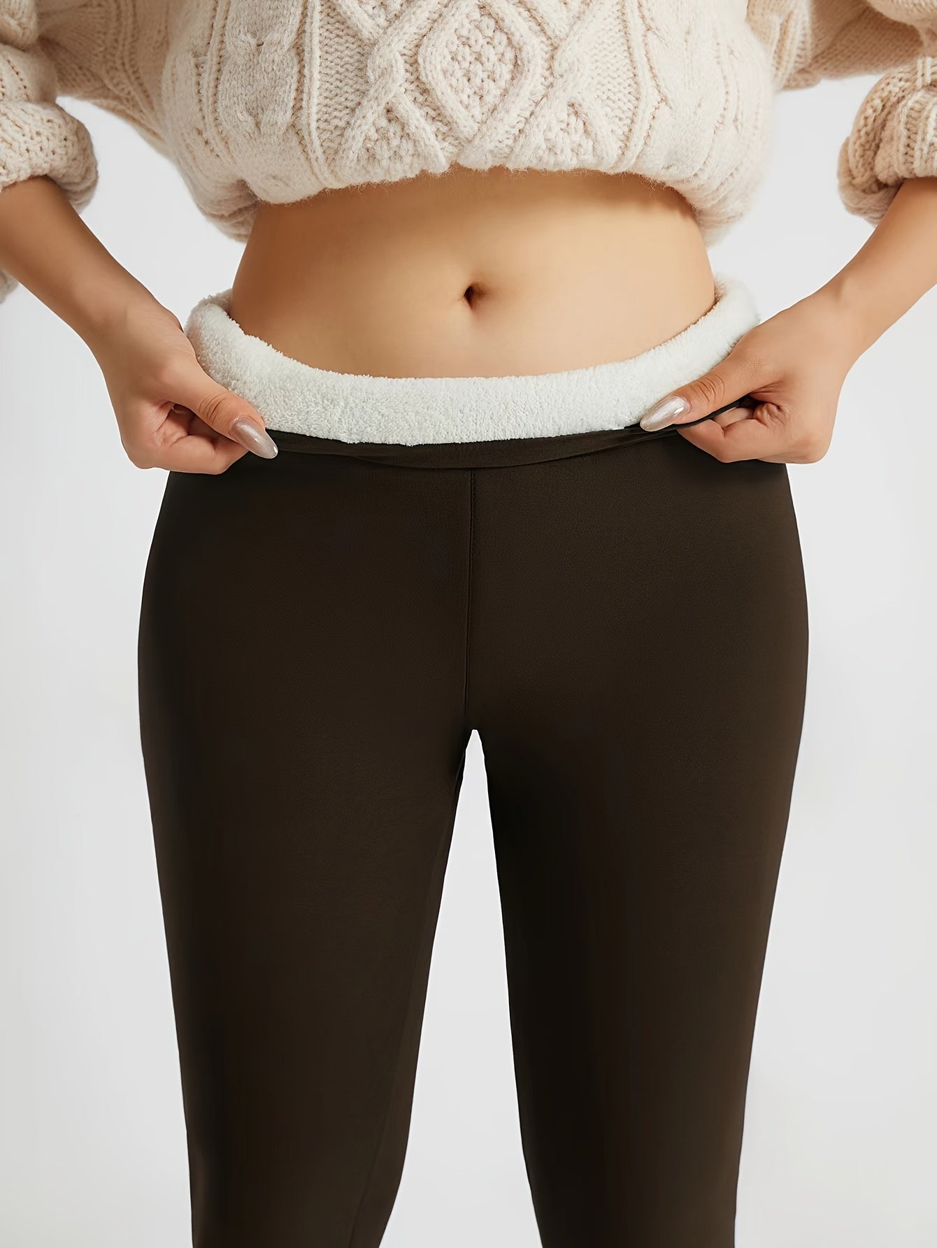 Kvinders Høj Talje Termiske Leggings Træning Og Hverdag