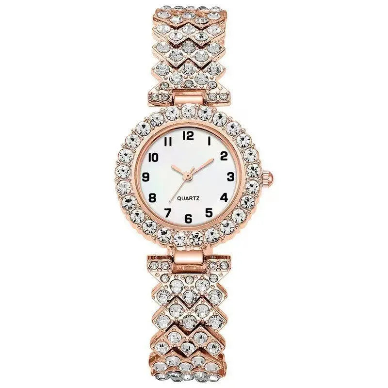 Scarlette - Elegant Diamantdetaljeret Kvinde Armbåndsur-Watches-Zuruz-Rose Guld-Zuruz