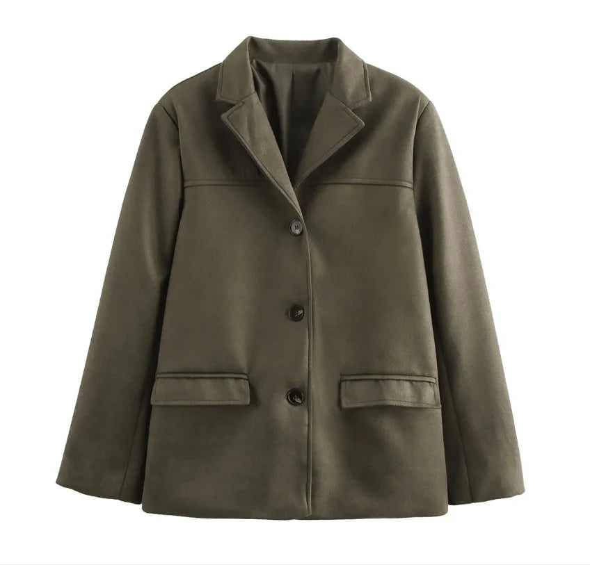 Women’S Blazer – Tailored Fit – Notched Lapel – Single-Breasted – Formal Workwear
