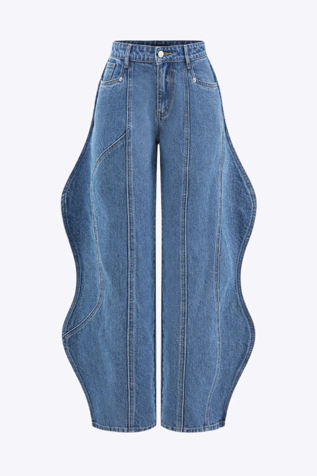 Valentina - Trendy Højtaljede Kvinde Jeans-Pants-Zuruz-Mørk Vask Blå-XS-Zuruz