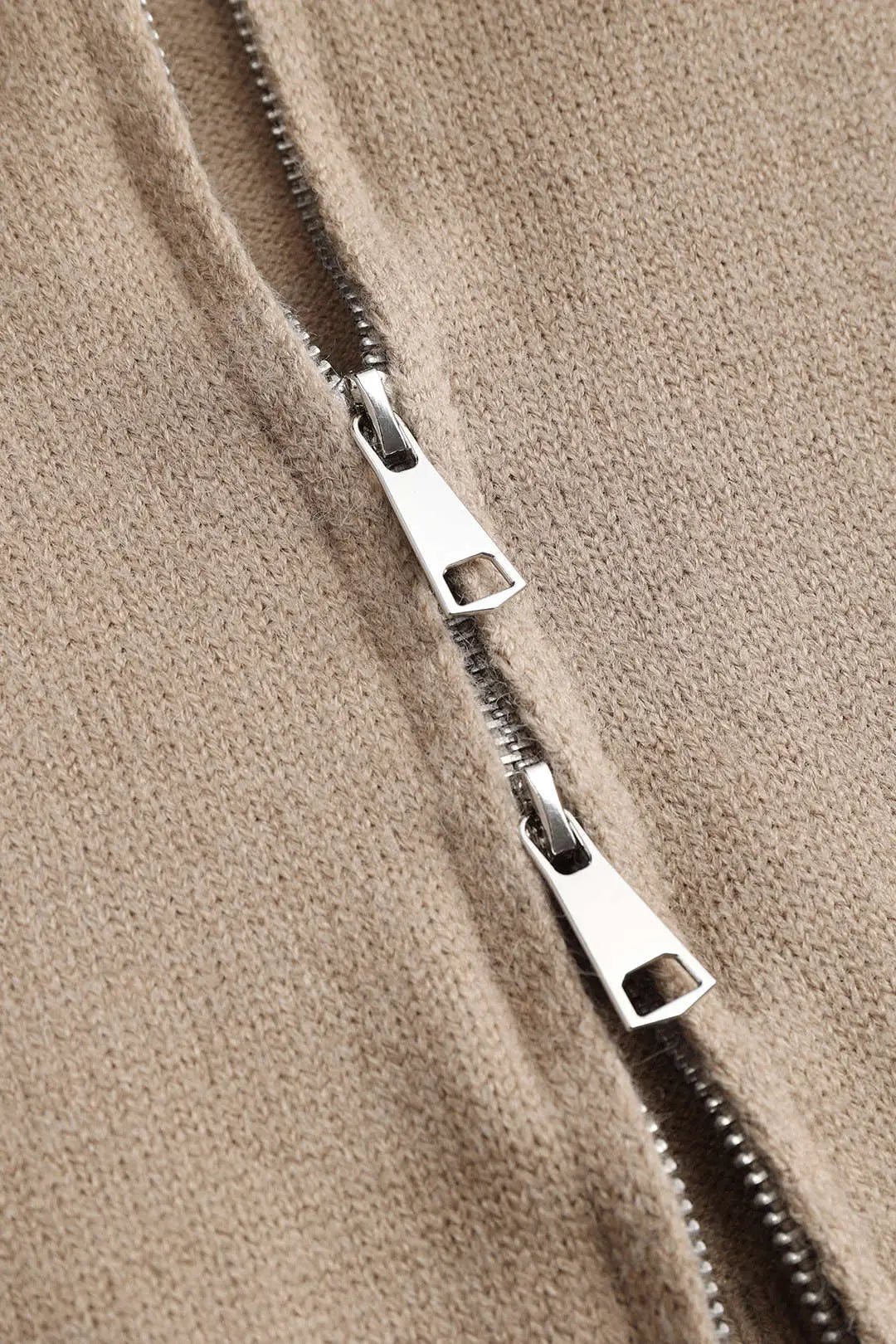 Quilla – Elegant Strikket Patchwork Lynlås Cardigan til Kvinder-Cardigans-Zuruz-Zuruz