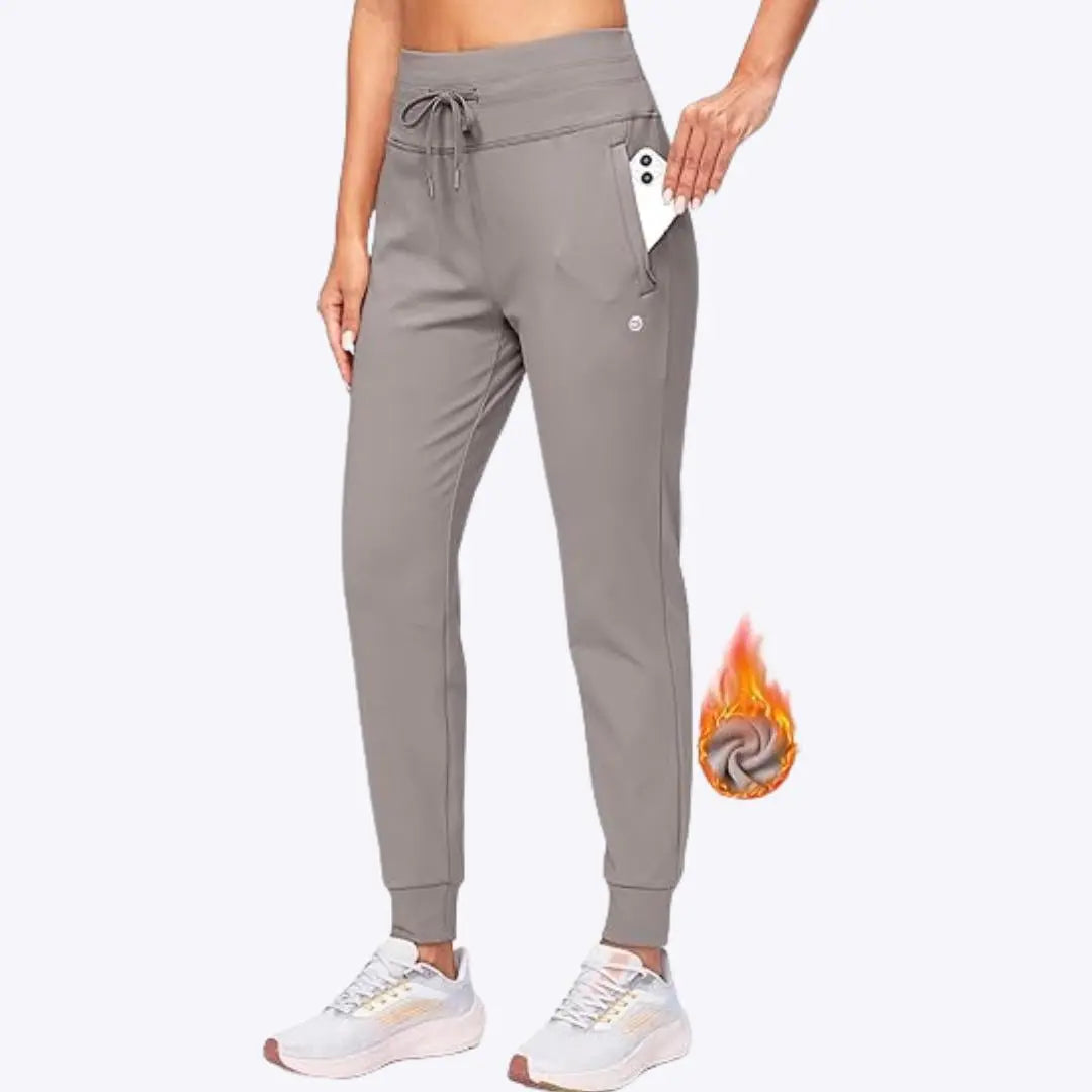 Dorothea - Justerbar Pasform & Varm Kvinde Joggingbukser-Pants-Zuruz-Kaki-XS-Zuruz