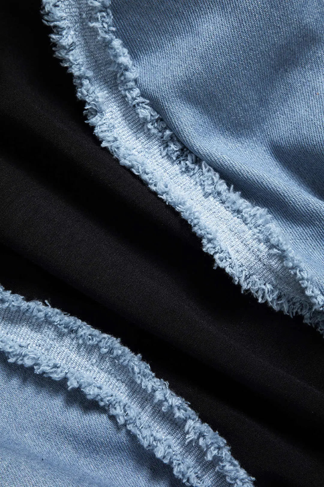 Sibylle - Trendy Denim Patchwork Kvinde Top & Bukser Sæt-Sets-Zuruz-Zuruz