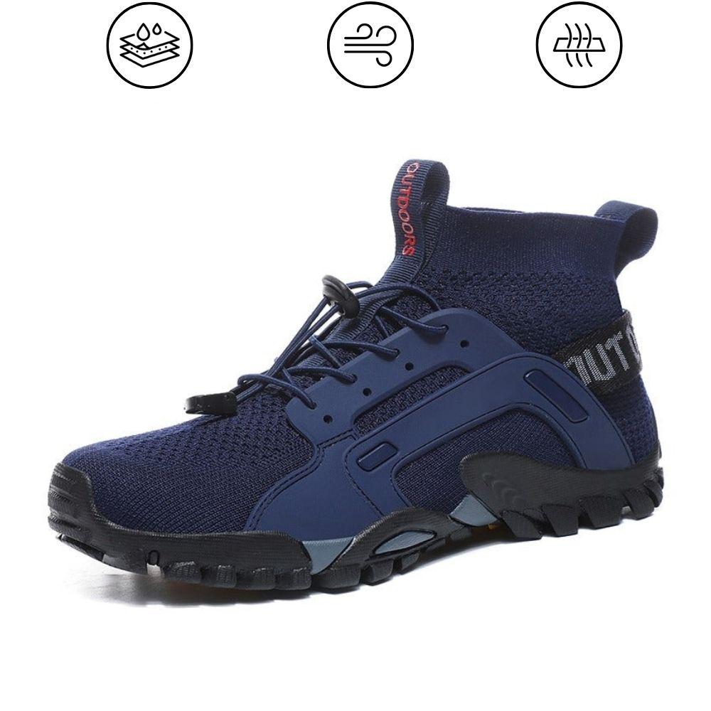 FlexiRun - Stilfulde Barefoot Flex Unisex Ortopædiske Sko-Orthopedic shoes-Zuruz-Blå-5-Zuruz