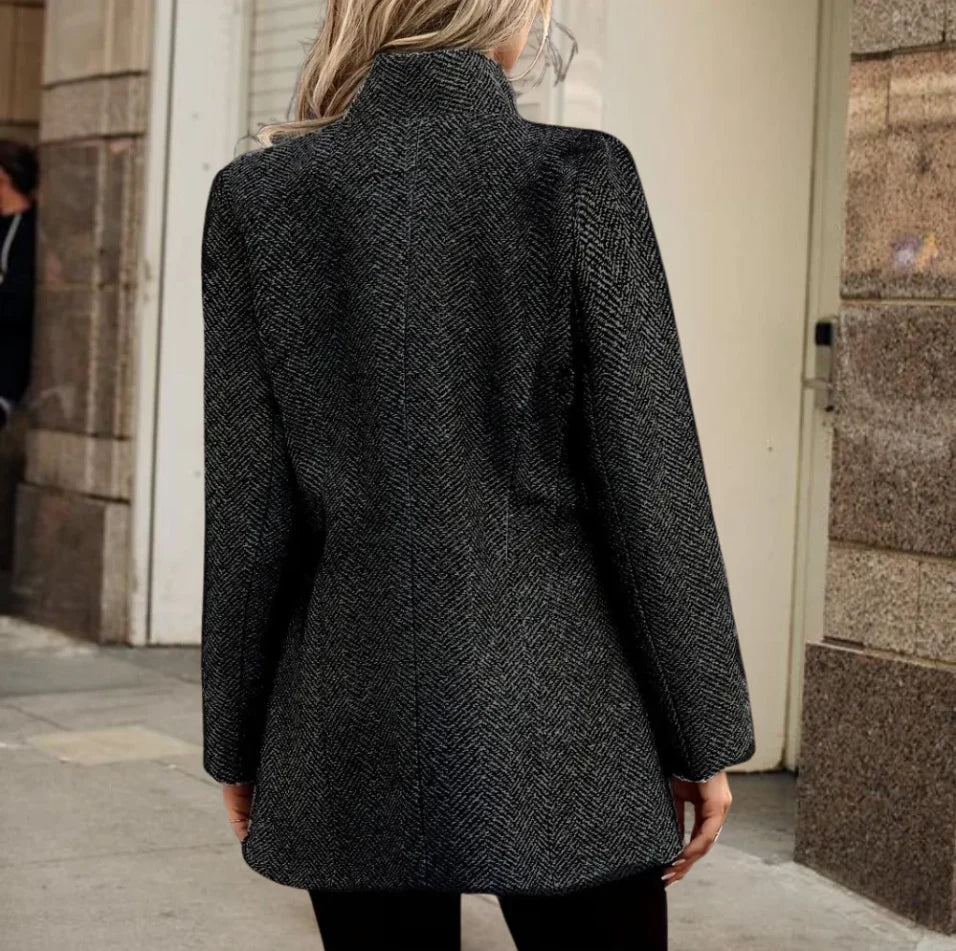 Women’S Blazer – Structured Fit – Textured Woven – Open Front – Formal Wear
