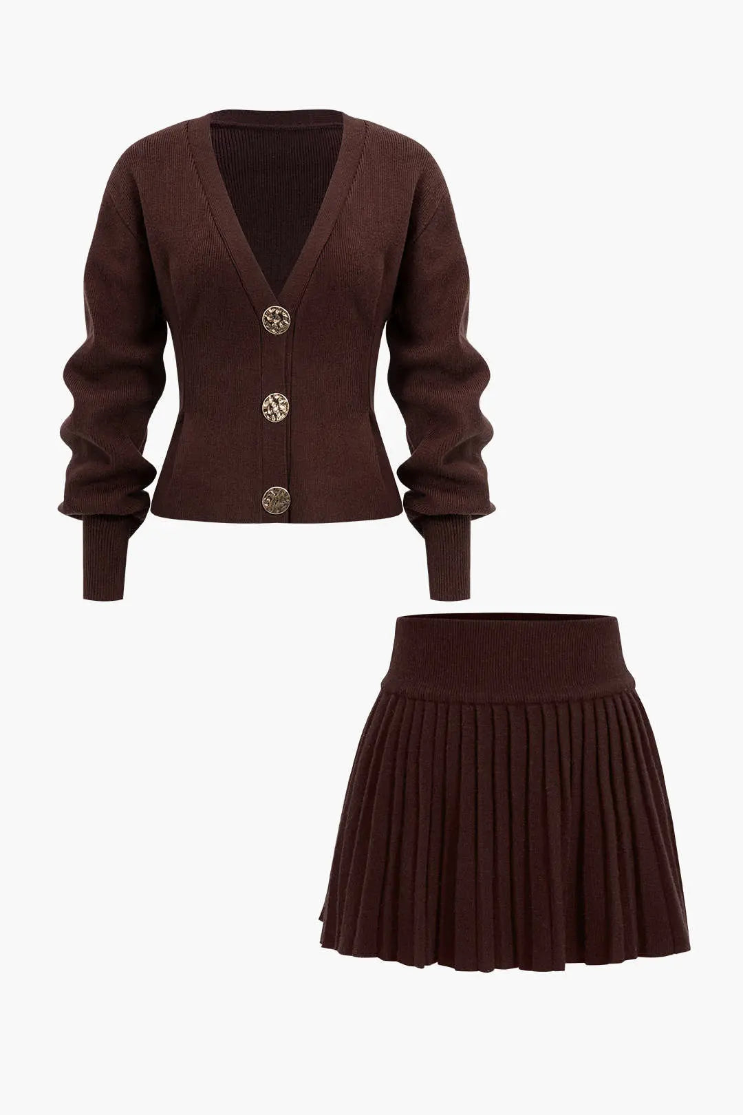 Salomea - Stilfuld V-hals Knap Kvinde Cardigan-Cardigans-Zuruz-Zuruz