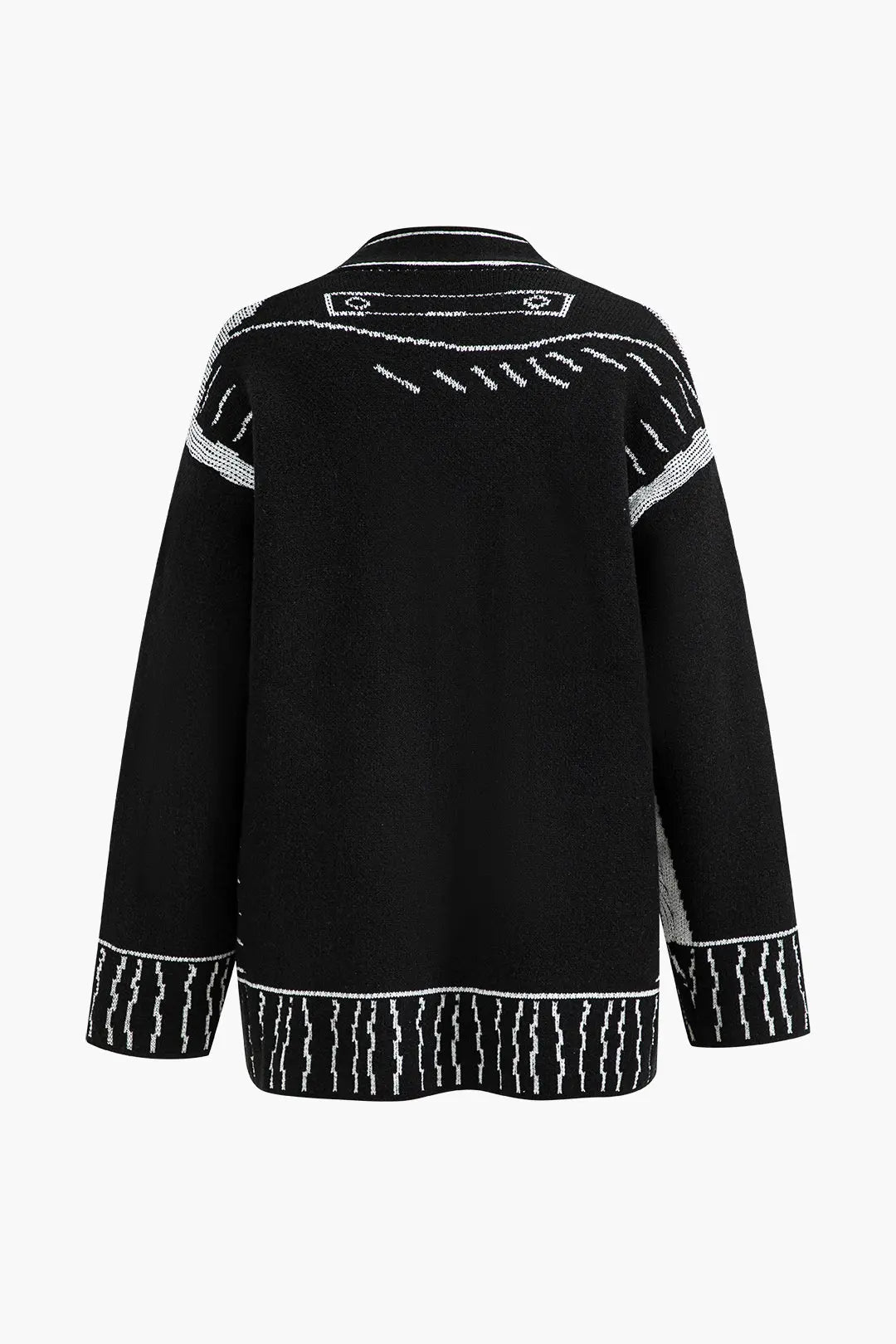 Yvette – Tidløst Line Mønster Kvinde Sweater Cardigan-Cardigans-Zuruz-Zuruz