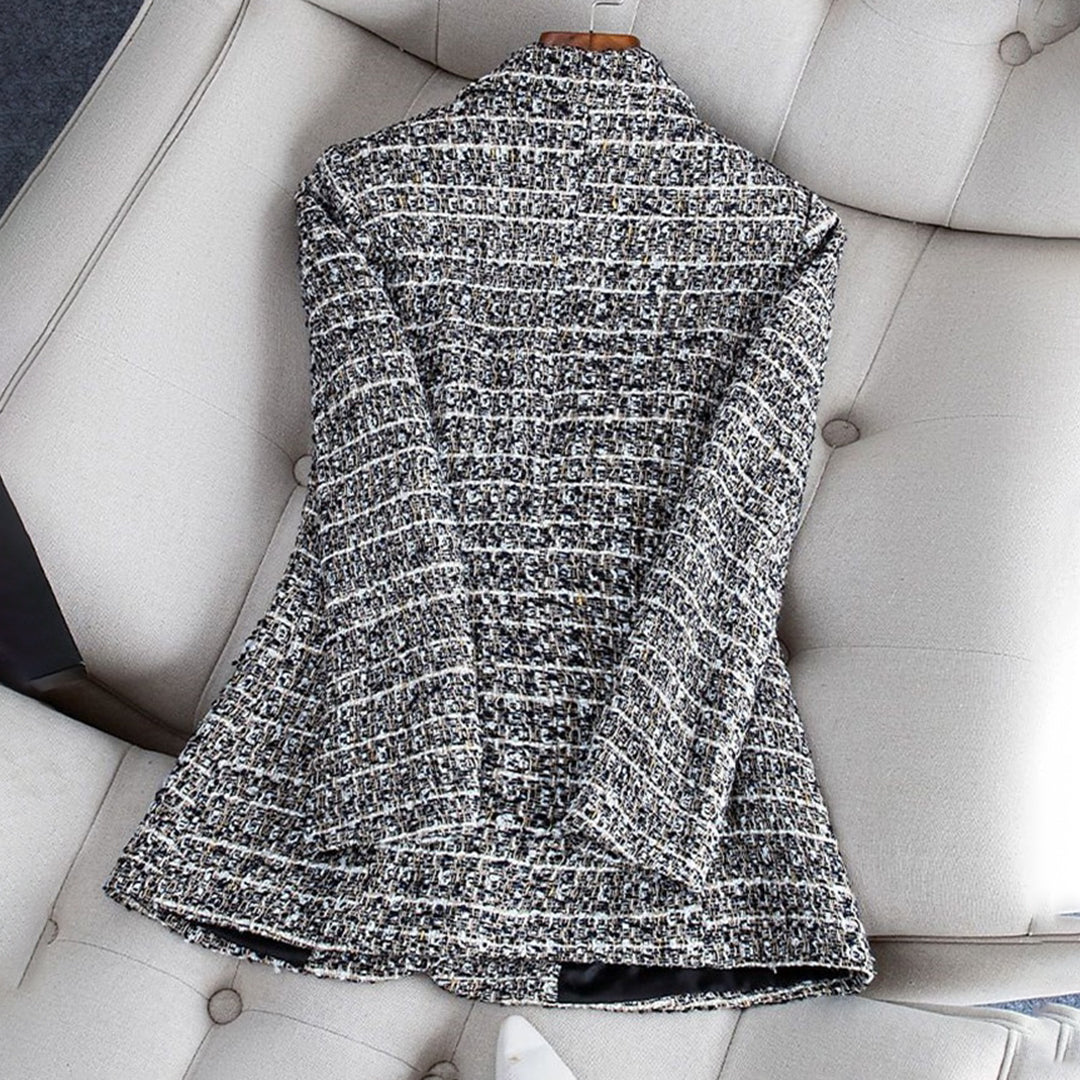 BLYTHE - Luchtige En Getailleerde Geruite Blazer Jas Voor Dames, Perfect Voor De Lente En Zomer