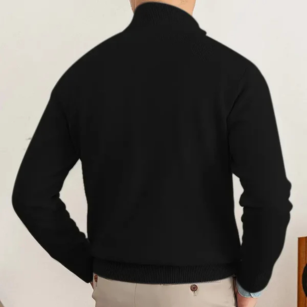 Lecce sweater med ribbet krave