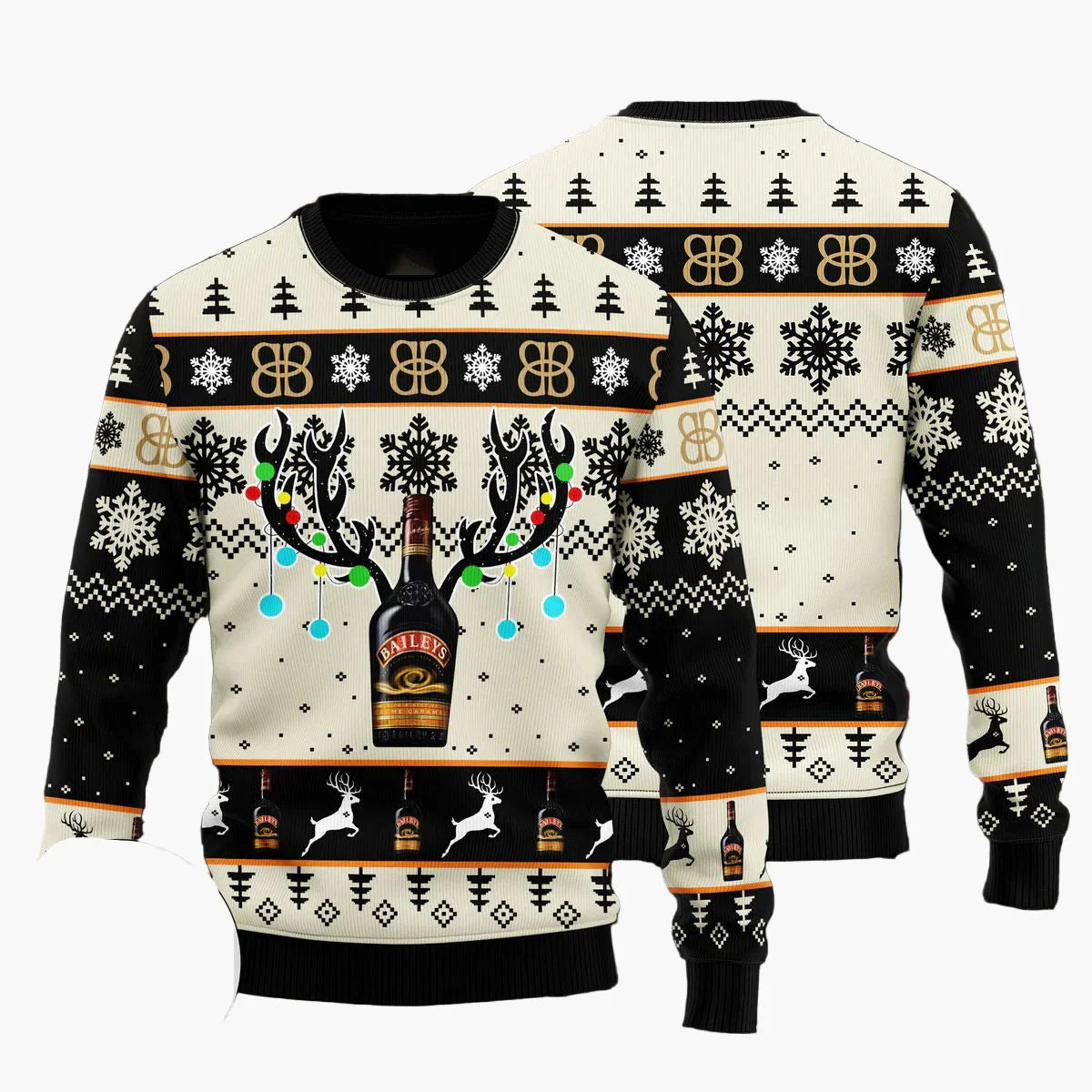 Jägermeister Ugly Christmas Sweater til mænd - festlig strikket sweater til højtider og fester