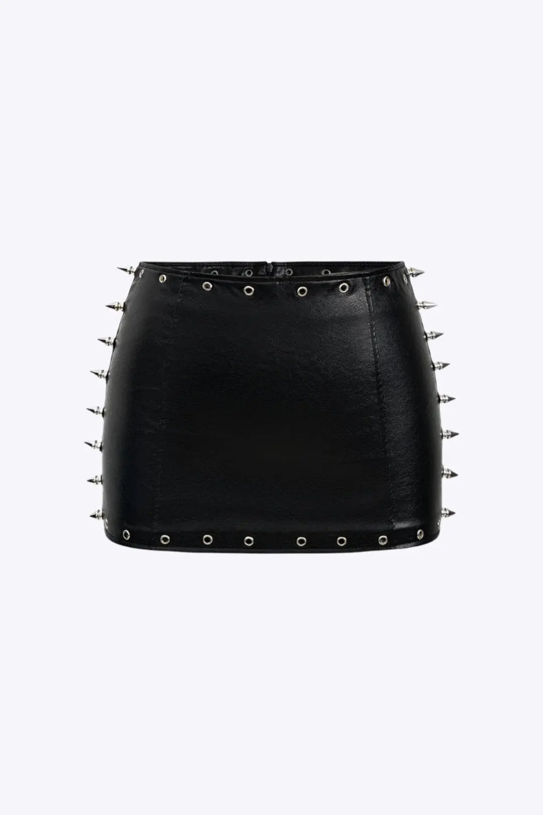 Undine - Nittet Elegant Detaljeret Lavtaljet Kvinde Nederdel-Skirts-Zuruz-Sort-XS-Zuruz