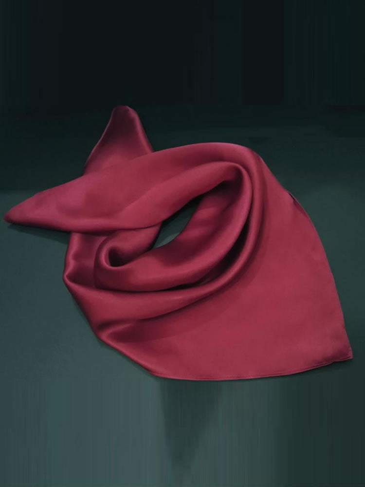 Dragana – Blød satin glans dame firkantet tørklæde-Scarf-Zuruz-Vin-53.34 cm × 53.34 cm-Zuruz