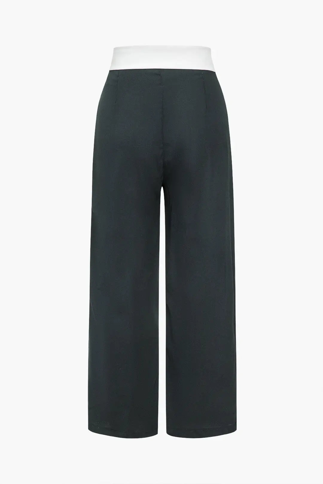 Coralina - Kontrast Højtaljede Bredbenede Kvinde Bukser-Pants-Zuruz-Zuruz