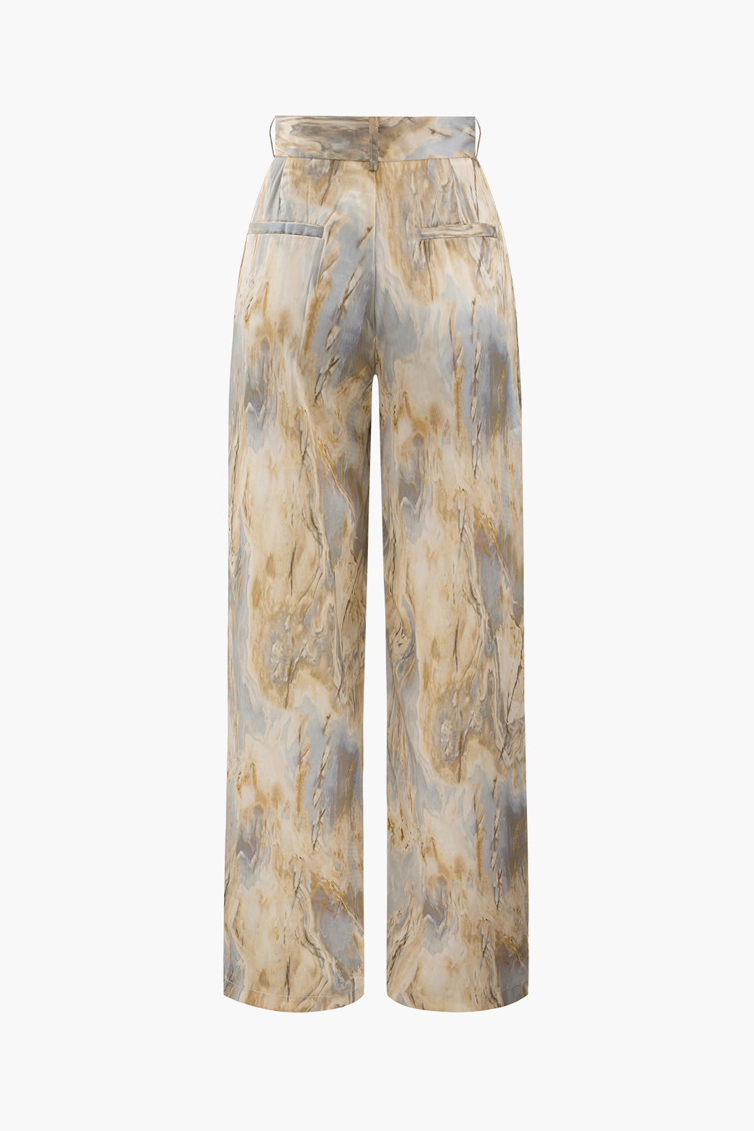 Juliana – Elegant marmorprint dame bukser i fuld længde-Pants-Zuruz-Zuruz