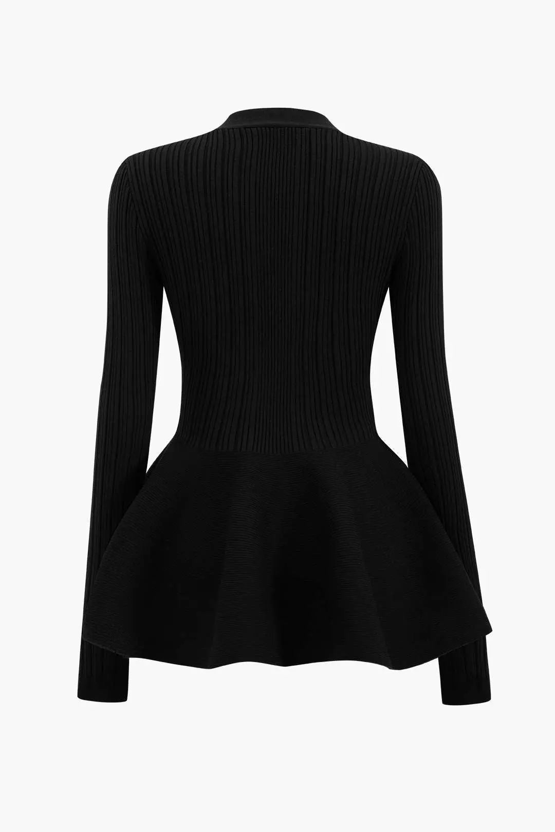 Leocadia - Klassisk V-hals Puff-kant Strikket Cardigan til Kvinder-Cardigans-Zuruz-Zuruz