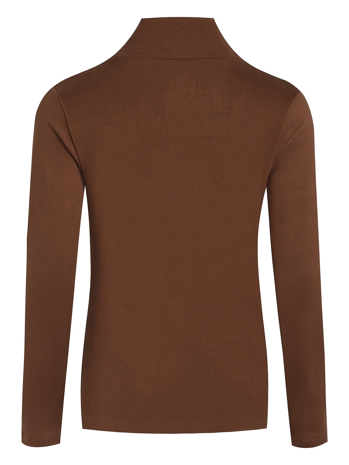 Warm High-Neck Women'S Long-Sleeve Shirt Similar to a Pullover Top.
