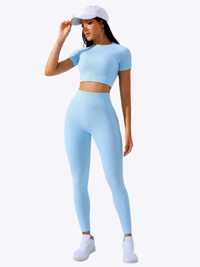 Braelyn – Formet talje & perfekt løft dame træningssæt-Shapewear-Zuruz-Lyseblå-XS-Zuruz