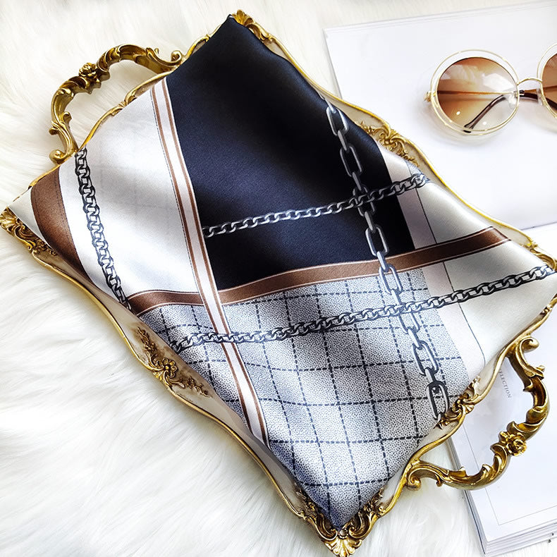Ginevra – Elegant printet tekstur dame tørklæde-Scarf-Zuruz-Zuruz