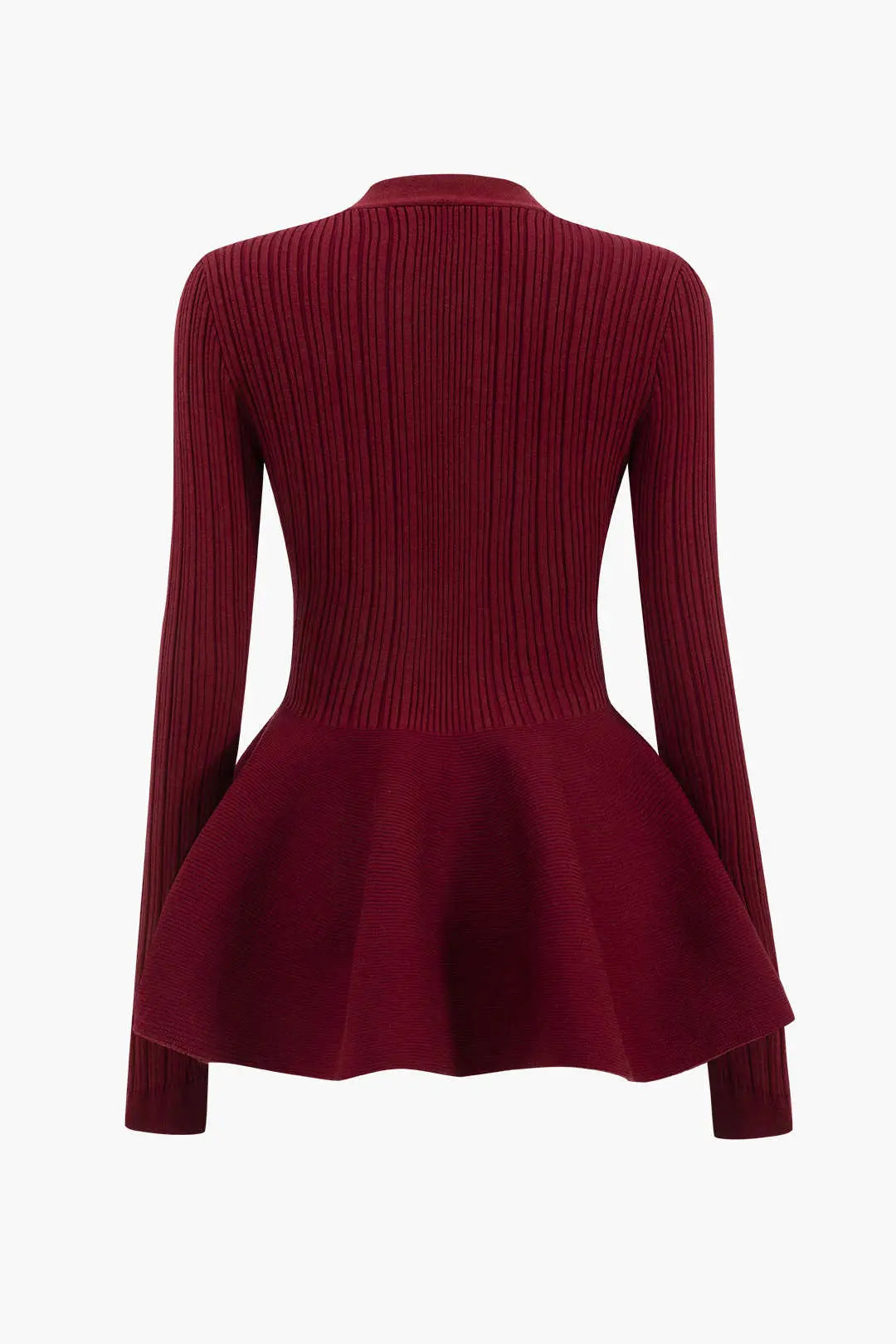 Leocadia - Klassisk V-hals Puff-kant Strikket Cardigan til Kvinder-Cardigans-Zuruz-Zuruz