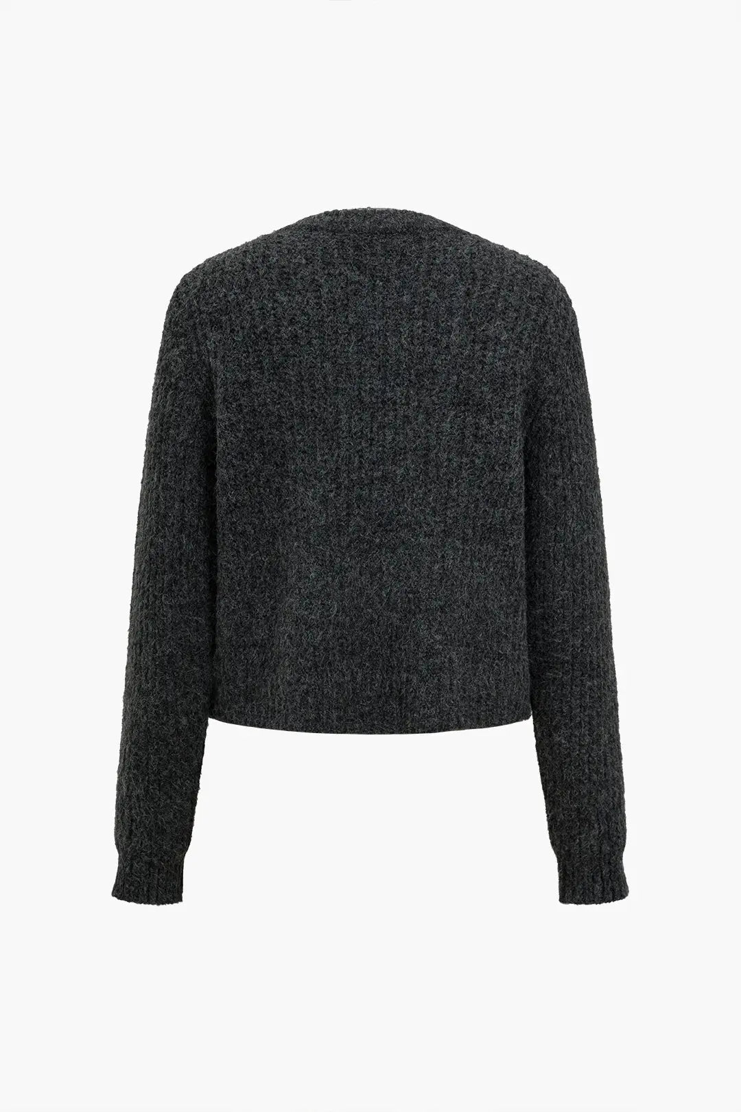 Theodora – Hyggelig Ensfarvet Knap Kvinde Sweater Cardigan-Cardigans-Zuruz-Zuruz